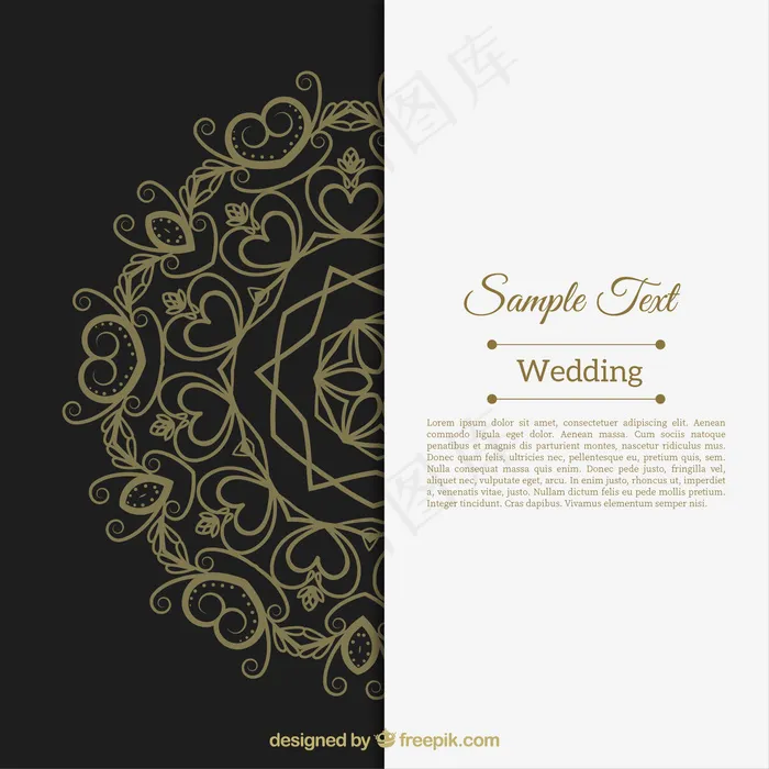 摘要装饰的婚礼ai矢量模版下载