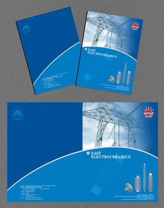 蓝色封面模板矢量素材