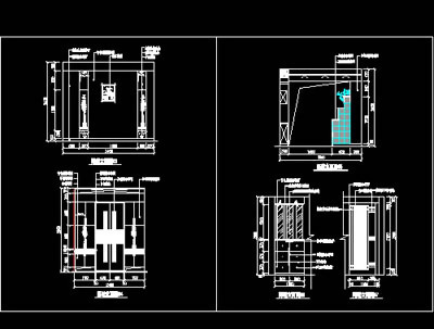 玄关，隔断装饰cad施工图27