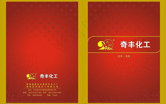奇丰化工画册封面cdr矢量模版下载
