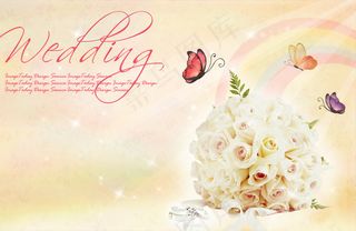 香槟色婚礼背景图