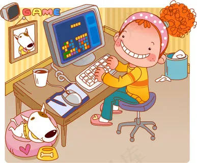 可爱卡通动漫矢量图下载