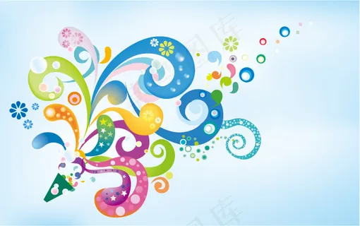 矢量动感线条潮流设计花纹