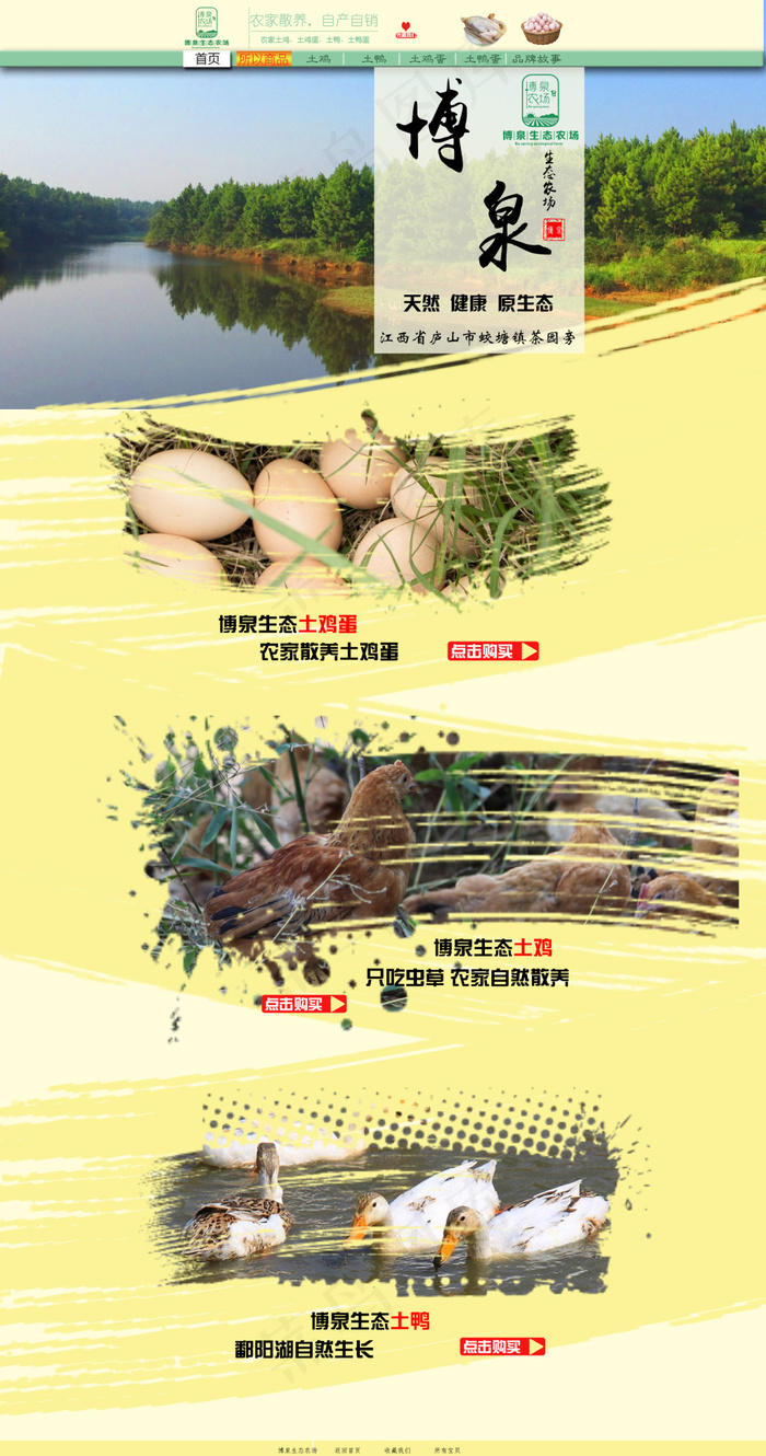 淘宝首页 李海平 土鸡蛋 食品首页页(1920X3650(DPI:300))psd模版下载