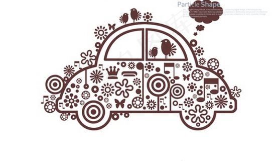 花纹抽象创意汽车