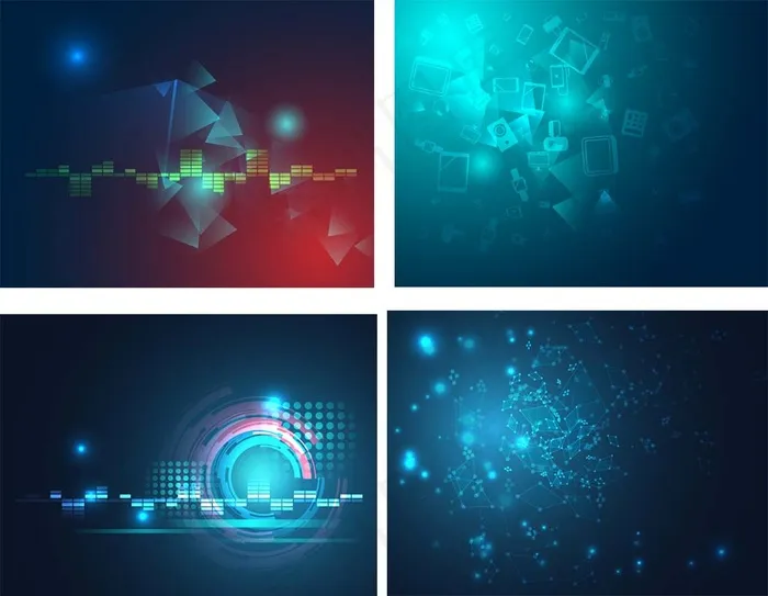 时尚科技绚丽背景矢量素材3eps,ai矢量模版下载