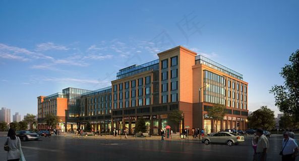 城市商圈建筑景观PSD分层素材