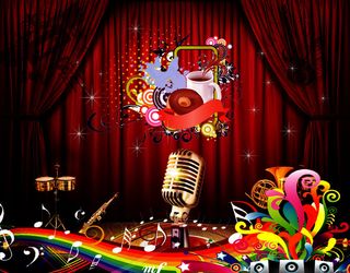 潮流音乐元素舞台海报PSD素材