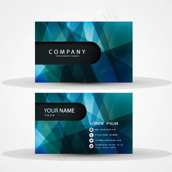 商业广告创意个性装饰名片设计模版ai矢量模版下载