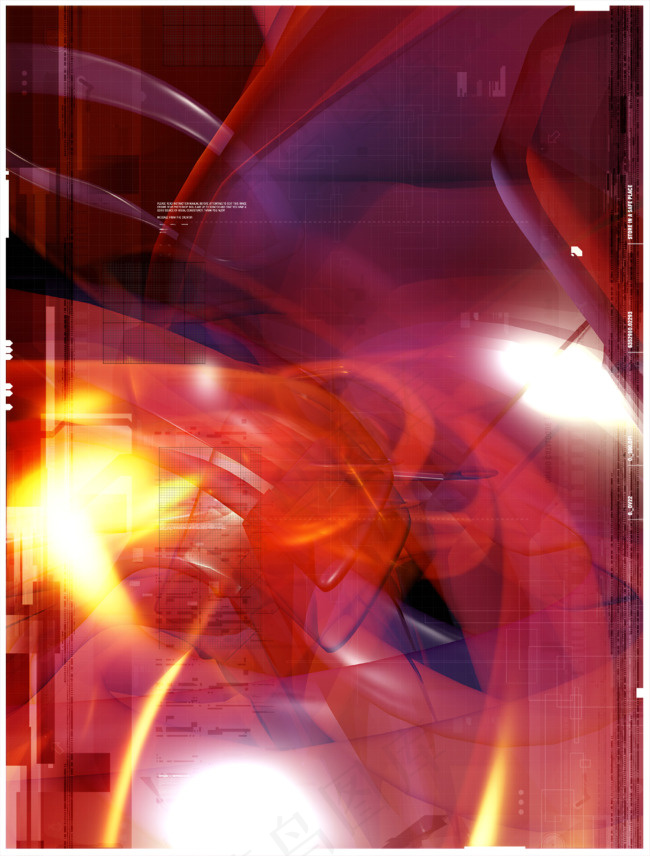 美国视觉设计师作品psd源文件红色元素