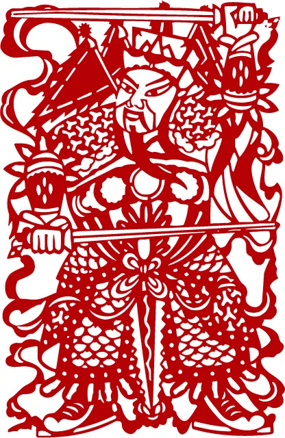 矢量剪纸 民俗人物剪纸 AI源文件ai矢量模版下载