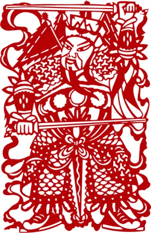 矢量剪纸 民俗人物剪纸 AI源文件