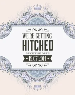 婚礼请柬封面模板矢量素材