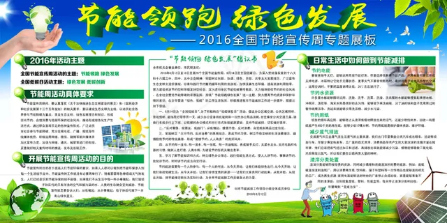 2016全国节能宣传周专题展板