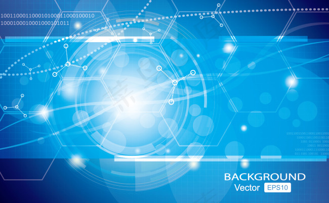 科技感蓝色背景矢量图