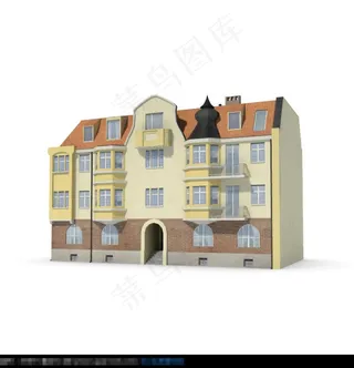 欧式住宅区max建筑模型