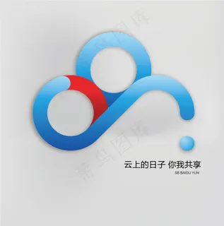 仿百度云UI图标 矢量平面网页设计