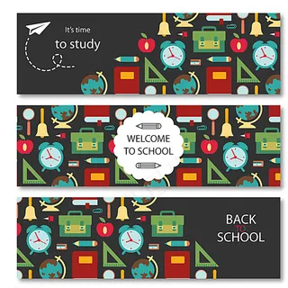创意校园banner矢量素材图片