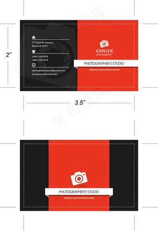 摄影名片模版