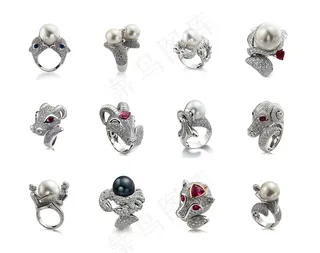 十二星座南洋珍珠戒指图片