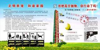 小区物业文明养宠及拒图片