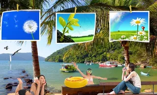 夏季海滨旅游风景图片