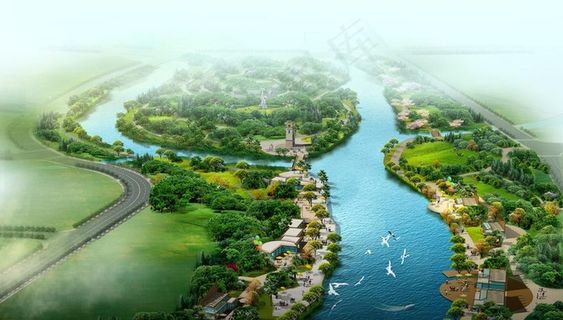 优美的旅游景区图片