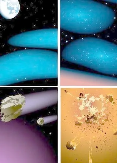 自然界宇宙背景矢量图片素材 下载ai矢量模版下载