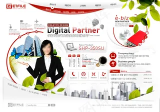 企业网站模板PSD分层