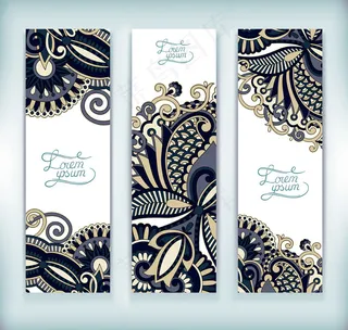 古典民族花纹卡片设计