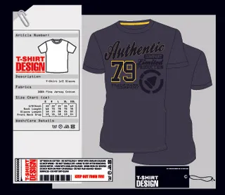 时尚的T恤设计矢量素材04