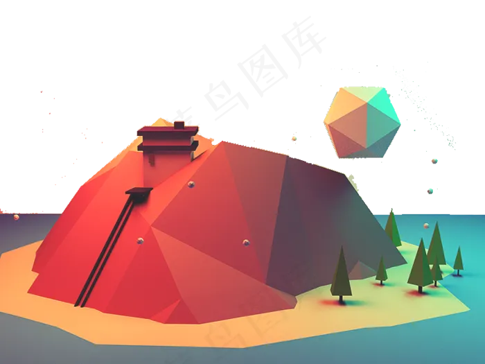 c4d创意图案免扣素材pngpsd模版下载