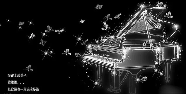 水晶钢琴图片