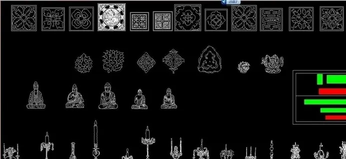 仿古CAD中式纹样图块