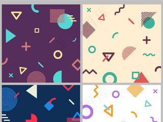 液态几何立体点线面背景海报矢量素材