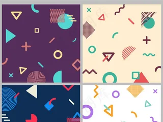 液态几何立体点线面背景海报矢量素材