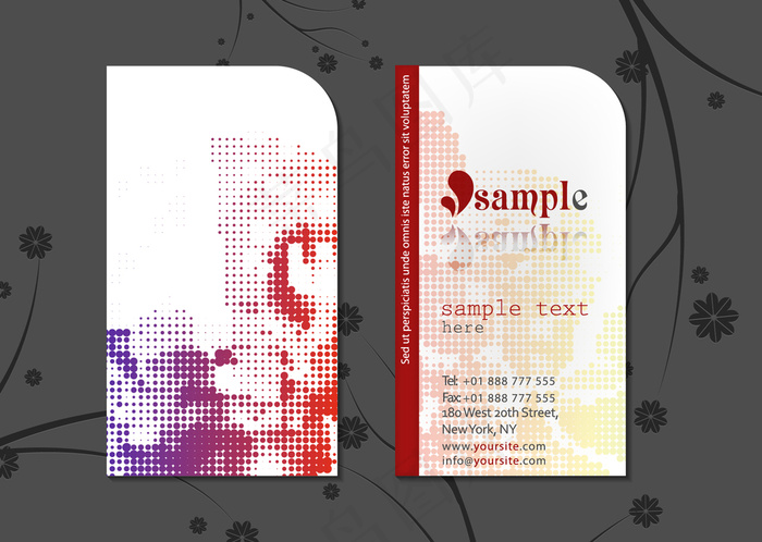 高档大气精致简洁名片设计模板