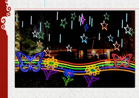 灯光造型——蝴蝶和花儿