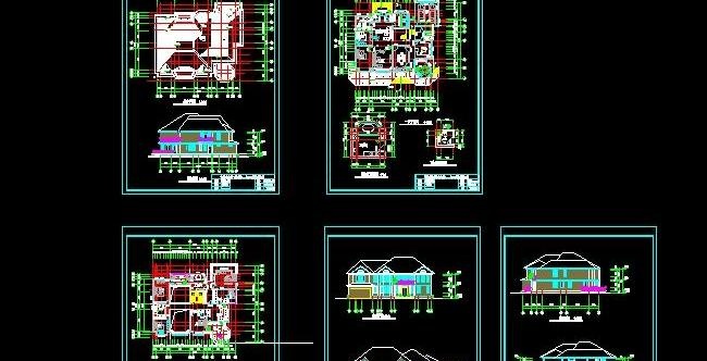 带车库及露台二层别墅设计图22x2...