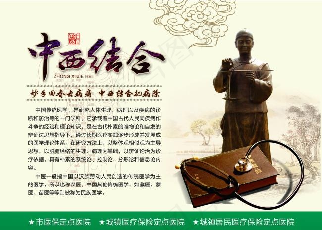 中西结合海报cdr矢量模版下载