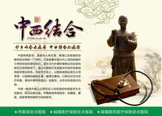 中西结合海报