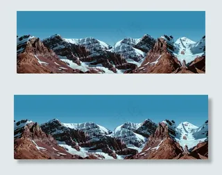 蓝色雪山背景大气全屏html5模板