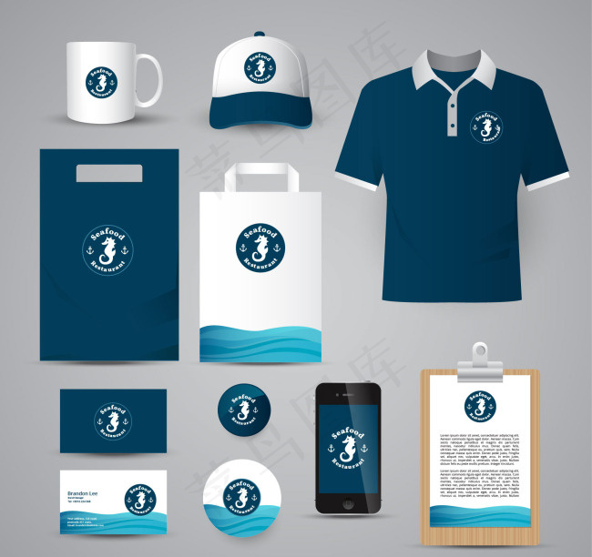 海洋食品餐厅vi设计