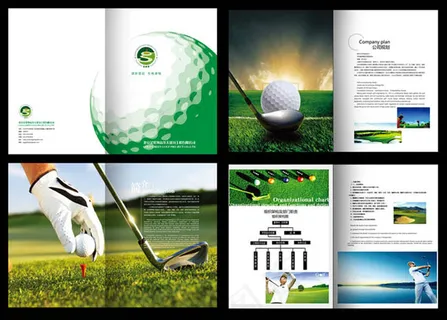 高尔夫场地画册设计矢量素材