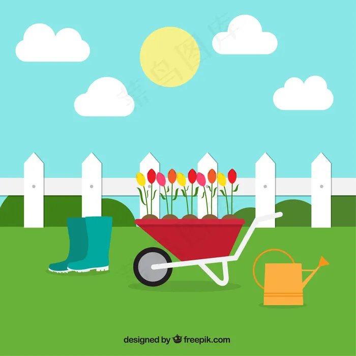 绿色背景矢量图