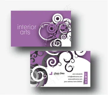 矢量红色简约名片模板ai分层素材