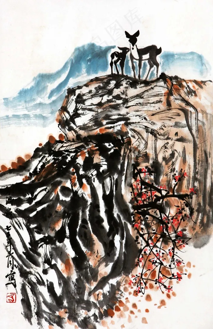 岩畔图片