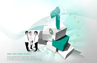 冠军第一名与商务团队