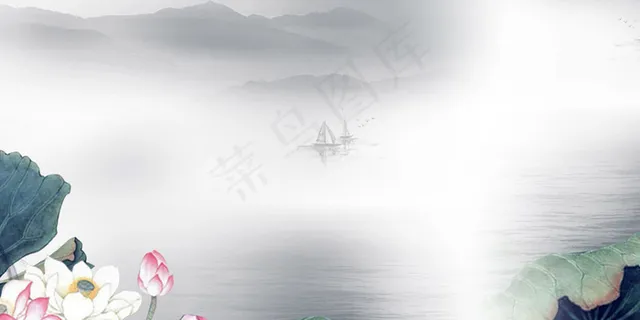 中唯美国风展板背景素材 中唯美国风展板背景素材