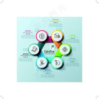 立体圆形标签图片